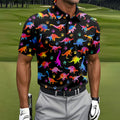 Dinosaur Lover Colorful Golf Shirt, Men’s Golf Shirt, Golf Polo Shirts For Men