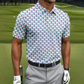 Suicide Awareness Feather Ribbon Pattern Mens Golf Polo, Golf Shirts For Men