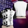 Golf Skeleton Splatter Effect Argyle Pattern Golf Tops For Men, Father's Day Golf Gift