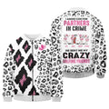 I Asked God For Partners In Crime He Sent Me My Crazy Golfing Friends Leopard Print Golf Shirt, Fun Womens Golf Shirts