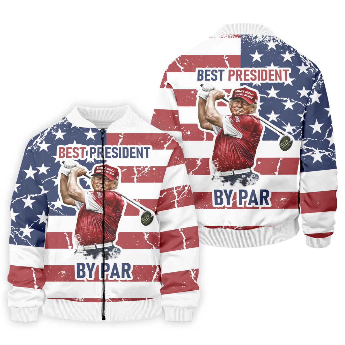 Best President By Par Men's Golf Polo Shirt, Funny Trump Shirt, Christmas Golf Gift