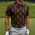 Haunted Face Wallpaper Halloween Golf Polo Shirt, Golf Polo For Men, Golf Apparel Shirt