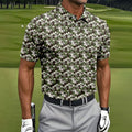 Adult Humor Camouflage Men's Golf Shirt, Funny Naughty Polo, Polo Shirts For Men