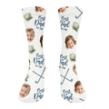 Best Dad By Par Custom Face Kids Photo, Funny Golf Socks, Fun Socks For Men, Christmas Golf Gift