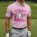 Breast Cancer Is Boo Sheet Ghost Polo Shirt, Men's Golf Shirt, Printed Golf Shirts