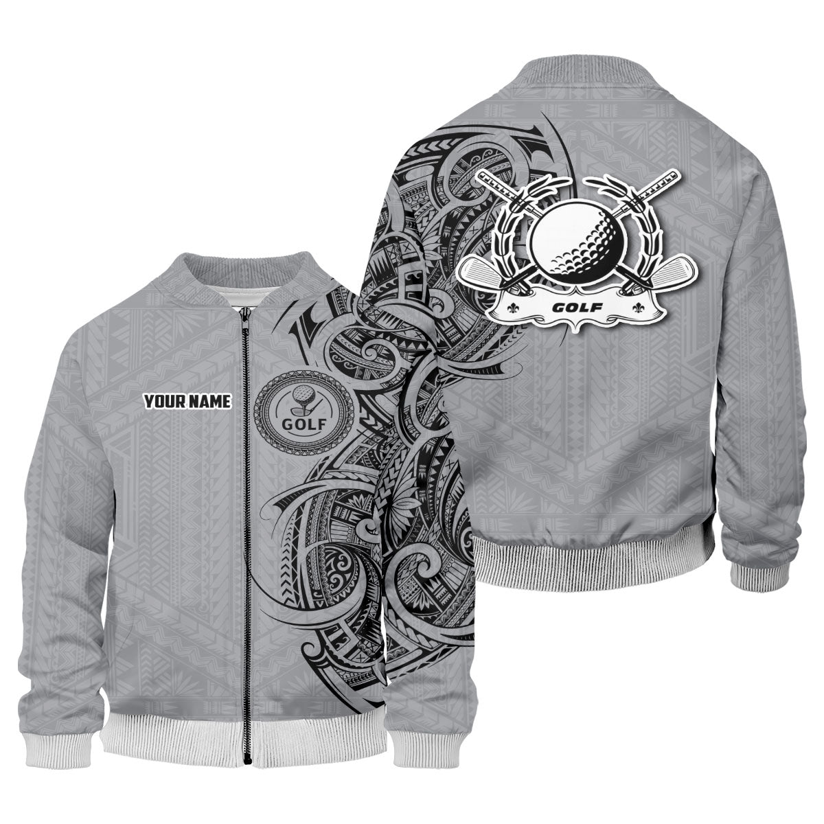 Strike Grey Tribal Tattoo Custom Men's Golf Polo Shirt, Funny Golf Shirt, Dad Golf Gift