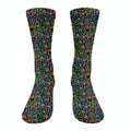 Neon Christmas Retro Style Golf Socks, Christmas Golf Gift, Gifts For Golf Lovers
