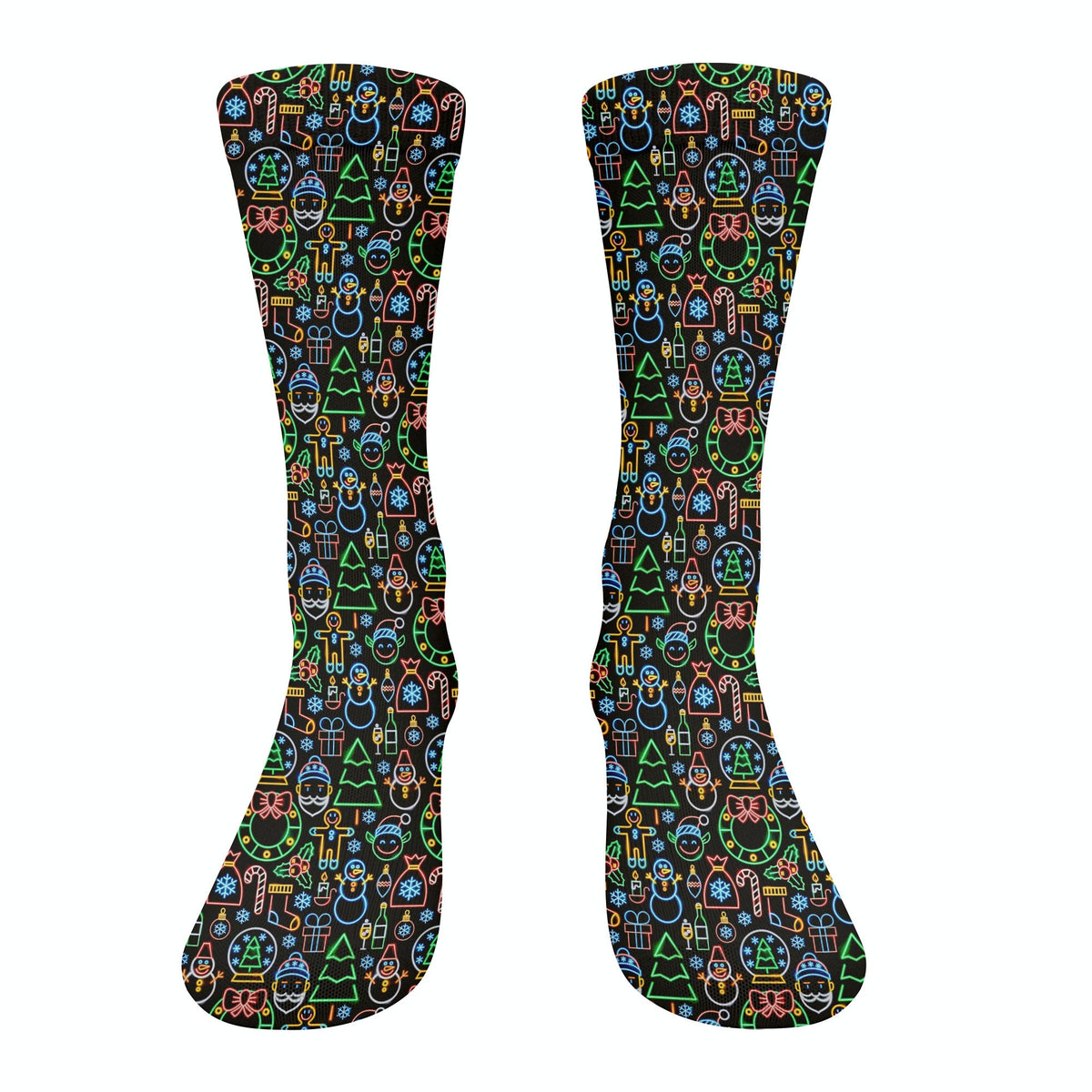 Neon Christmas Retro Style Golf Socks, Christmas Golf Gift, Gifts For Golf Lovers