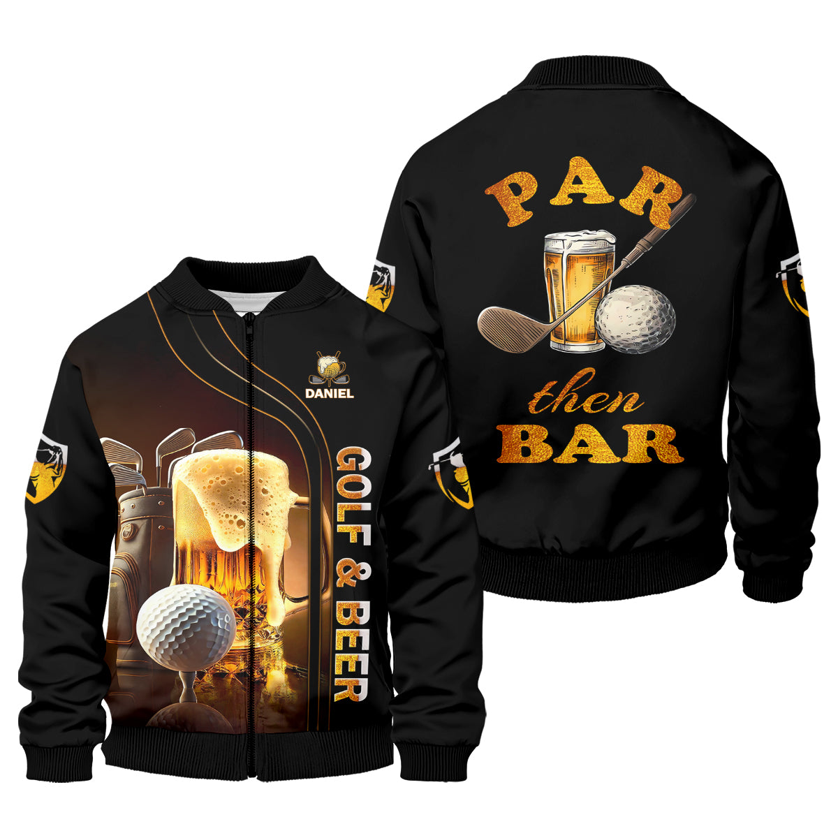 Par Then Bar Golf And Beer Custom Funny Golf Polo Shirt, Dad Golf Gifts