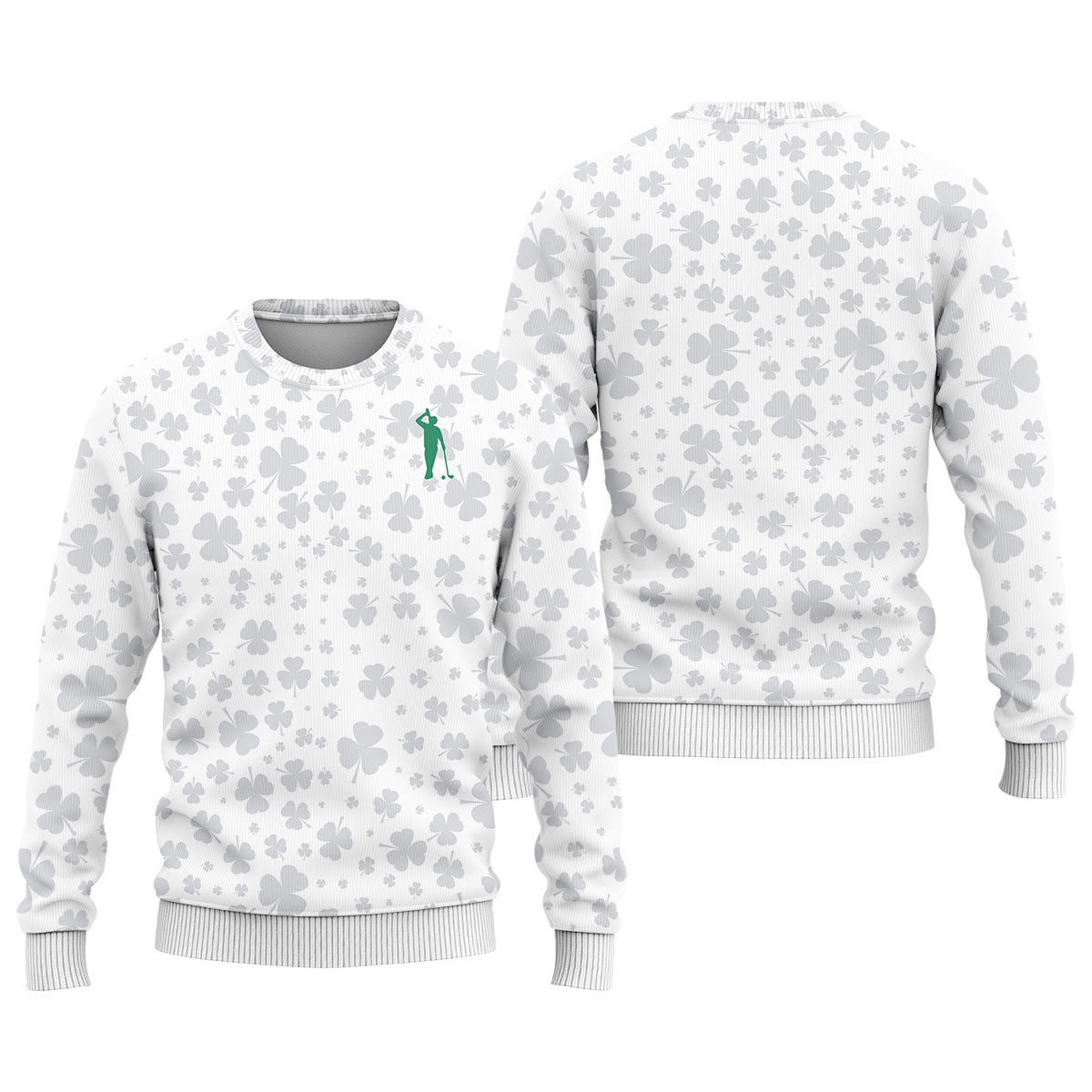Shamrock Golf Polo Shirt, Mens Golf Shirt, St Patrick's Day Golf Shirt, Gift For Golfer