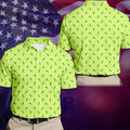 The Best Dad By Par Doodle Pattern Father's Day Golf Shirt, Golf Gift For Dad