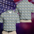 Funny Beer Pretzel Cleavage Pattern Golf Polo Shirt, Mens Golf Polo, Printed Golf Shirts