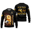 I Just Wanna Play Golf And Drink Beer Custom Golf Polo Shirt, Mens Golf Gift, Golf Lover Gift