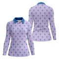 Palm Tree Pattern Hawaiian Polo Golf Shirts, Tropical Golf Shirts For Women, Matching Golf Shirts