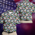 Poker Blackjack Hawaiian Golf Shirt, Playing Card Pattern Men's Golf Shirt, Polo Shirts For Men