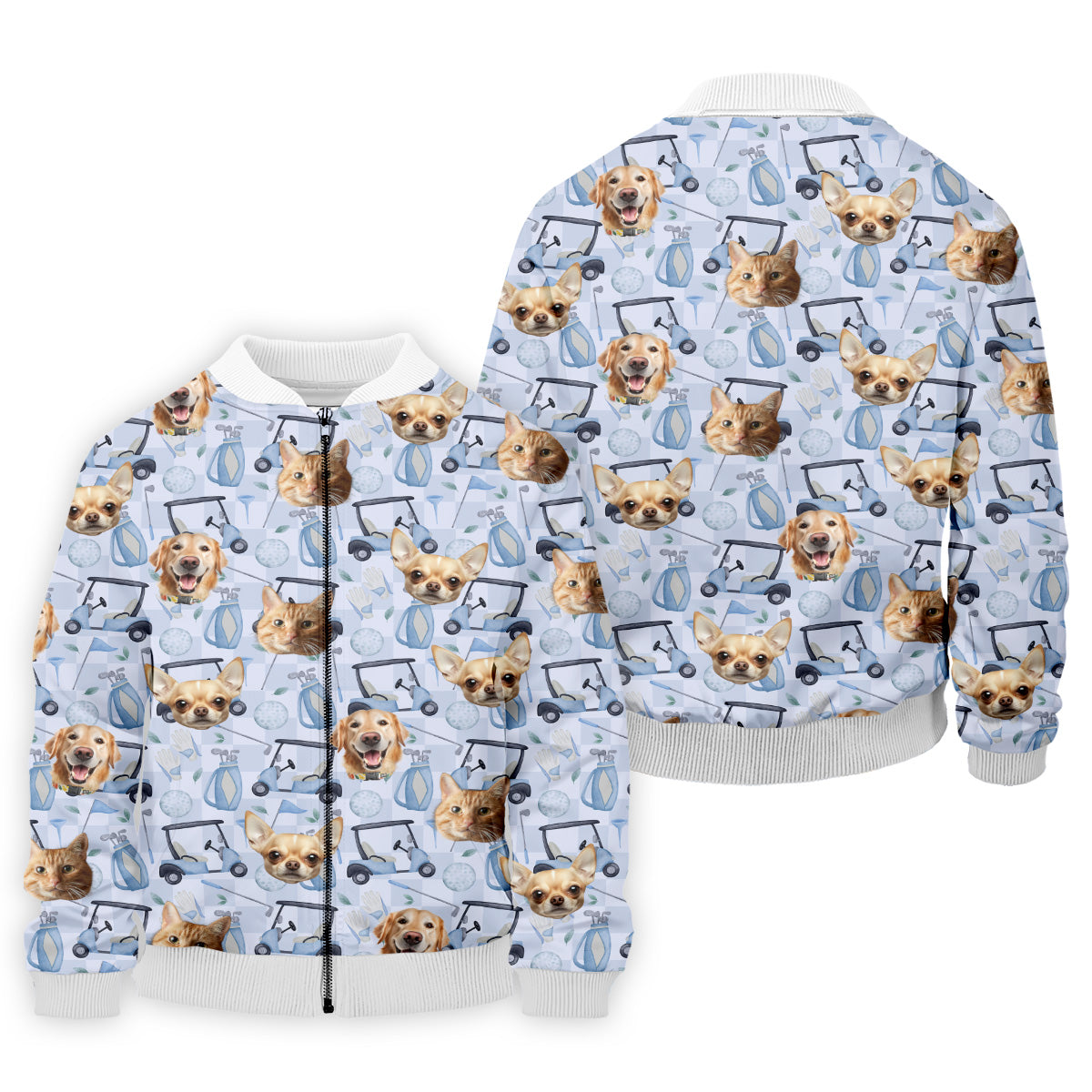 Custom Face Pet Golf Shirt, Custom Shirt Dog Face, Funny Golf Polo Shirt, Dad Golf Gift