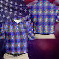 Funny Peach Emoji Pattern Golf Polo Shirt, Men's Golf Polo Shirt, Novelty Golf Shirts For Men