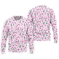 Seamless Pink Green Funny Womens Golf Polo Shirt, Ladies Golf Shirt, Womens Sleeveless Golf Shirts