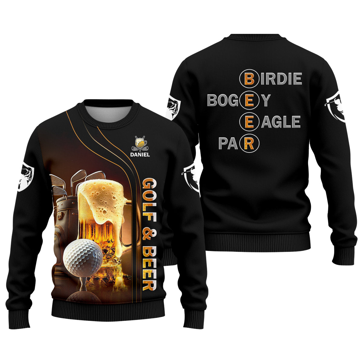 Golf And Beer Custom Men's Golf Polo Shirt, Funny Golf Shirt, Gift For Golfers