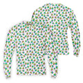 Neon Middle Finger Men Fun Golf Shirts, White Golf Polo, Cool Golf Gifts, Golfing Apparel