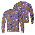 Purple Halloween Skull Golf Shirt, Spooky Cat, Mens Golf Polo Shirts, Halloween Theme Shirts, Golfing Apparel