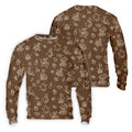 Goose Halloween Golf Shirt, Pumpkin Pattern Golf Shirt, Brown Golf Polo, Long Sleeve Golf Shirts, Men Golf Polo