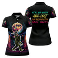 Not All Who Wander Are Lost Bigfoot Women's Golf Polo Shirt, Funny Golf Shirt, Ladies Golf Shirt