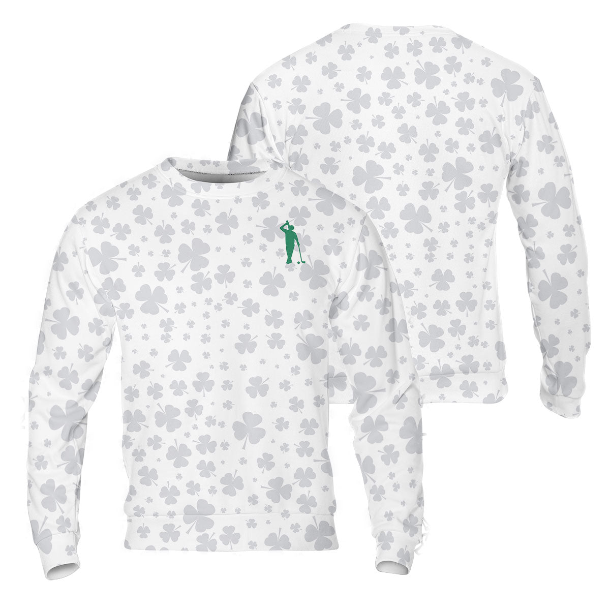 Shamrock Golf Polo Shirt, Mens Golf Shirt, St Patrick's Day Golf Shirt, Gift For Golfer