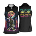 Not All Who Wander Are Lost Bigfoot Women's Golf Polo Shirt, Funny Golf Shirt, Ladies Golf Shirt