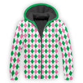 Green Pink Argyle Men Golf Shirts, Funny Golf Polos, Unique Gift For Golfer