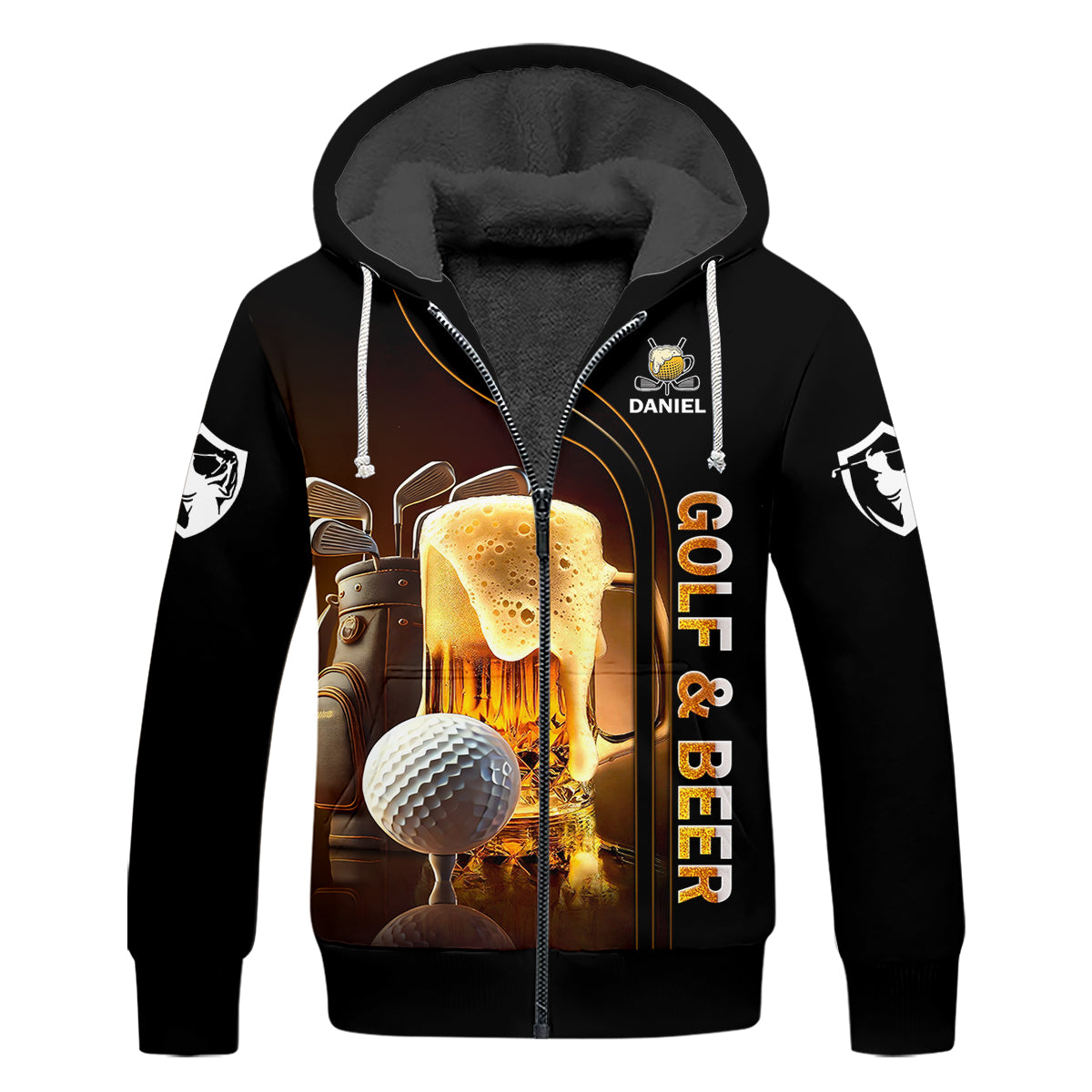 Golf And Beer Custom Men's Golf Polo Shirt, Funny Golf Shirt, Gift For Golfers
