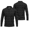 Funny Stick Figure Black And White Men's Golf Polo Shirt, Funny Position Golf Polo, Fun Men Golf Shirts