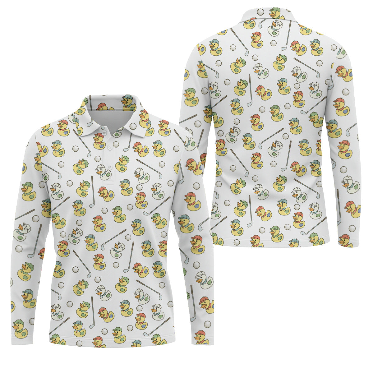 Rubber Duck Mens Funny Golf Shirts, Fun Men's Golf Polos, Hawaiian Golf Shirts, Golfing Apparel
