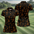 Goose Halloween, Doodle Pattern, Black Orange Golf Polo, Sleeveless Womens Golf Shirts, Ladies Golf Shirts