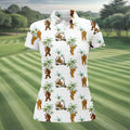 Funny Bigfoot Golf Hawaiian Shirt, Tropical Golf Shirts, Ladies Sleeveless Polo, Golfing Apparel