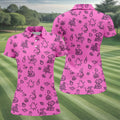 Goose Halloween, Doodle Pattern, Hot Pink Golf Shirt, Sleeveless Womens Golf Shirts, Women Golf Top, Ladies Golf Shirts