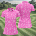 Goose Halloween, Doodle Pattern, Pink Golf Shirt, Sleeveless Womens Golf Shirts, Women Golf Top, Ladies Golf Shirts
