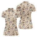 Coquette Halloween Cowboy Ghost Fun Womens Golf Shirts, Ladies Sleeveless Polo, Ladies Golf Shirts