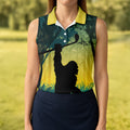 Not All Who Wander Are Lost Bigfoot Women's Golf Polo Shirt, Funny Golf Shirt, Fun Golf Shirt For Women