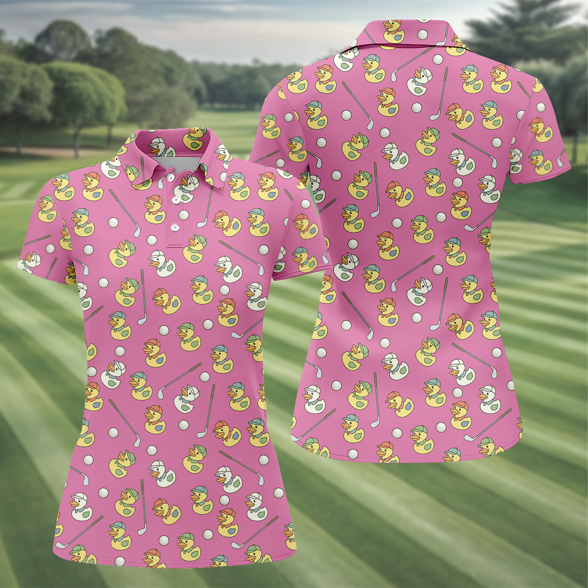 Funny Duck Golf Polo Shirt, Ladies Sleeveless Tops, Ladies Golf Shirts, Golfing Apparel