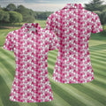 Breast Cancer Golf Shirt, Ladies Long Sleeve Golf Shirts, Ladies Golf Polos, Breast Cancer Awareness Shirt