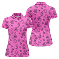 Goose Halloween, Doodle Pattern, Hot Pink Golf Shirt, Sleeveless Womens Golf Shirts, Women Golf Top, Ladies Golf Shirts