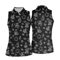 Goose Halloween, Doodle Pattern, Black Golf Polo, Sleeveless Womens Golf Shirts, Ladies Golf Shirts
