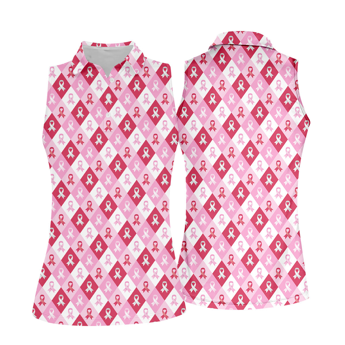 Pink Women Golf Shirt, Breast Cancer Golf Shirt, Breast Cancer Awareness Shirts, Ladies Golf Shirt