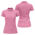 Funny Stick Figure Womens Golf Shirt, Pink Golf Shirt, Ladies Golf Shirt, Funny Golf Shirt Women