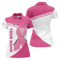 Breast Cancer Womens Golf Shirt, Pink Ribbon Golf Shirt, Breast Cancer Awareness Shirt, Ladies Golf Shirt