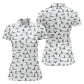 White Funny Skeleton Adult Position Golf Shirt, Halloween Gift Idea, Ladies Golf Shirts