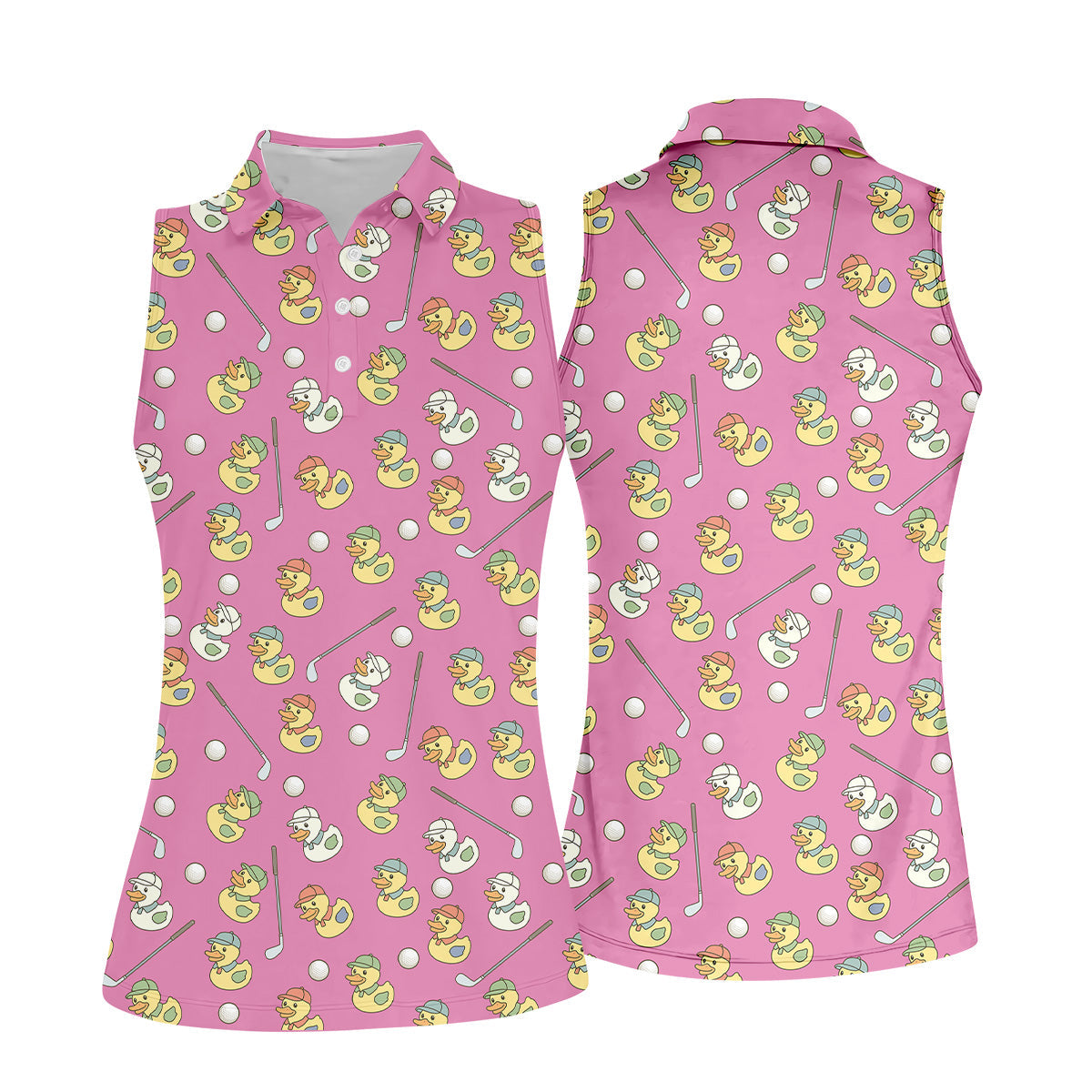 Funny Duck Golf Polo Shirt, Ladies Sleeveless Tops, Ladies Golf Shirts, Golfing Apparel