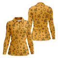 Goose Halloween, Doodle Pattern, Yellow Golf Shirt, Sleeveless Womens Golf Shirts, Women Golf Top, Ladies Golf Shirts