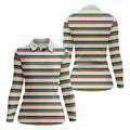 Striped Golf Polo, Women's Long Sleeve Golf Shirts, Cool Golf Gifts, Ladies Golf Shirts, Golfing Apparel
